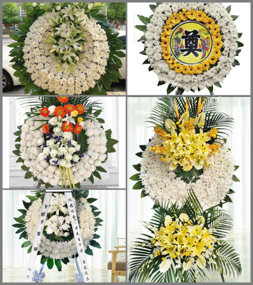 山东青岛莱西市马连庄镇西军寨村花圈速递